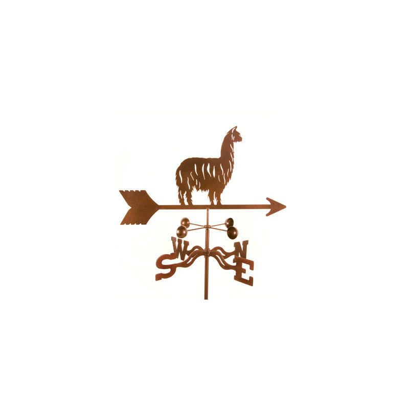 Girouette alpaga / lama, Fixation de jardin