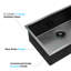 Évier de cuisine encastrable en acier inoxydable 33 po x 19 po x 10 po - Noir mat, T304 pour une longévité supérieure, rouille et teinté, calibre 16, Nano protégé, acier à coins arrondis R10, denté, teinté, efficace et rapide