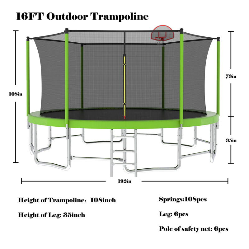 Trampoline for Kids, Green, Green