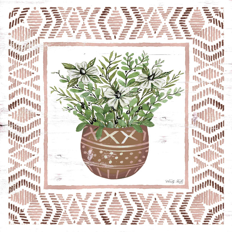 Terracotta Pot II - peinture sur toile tendue, H 12 po x l 12 po