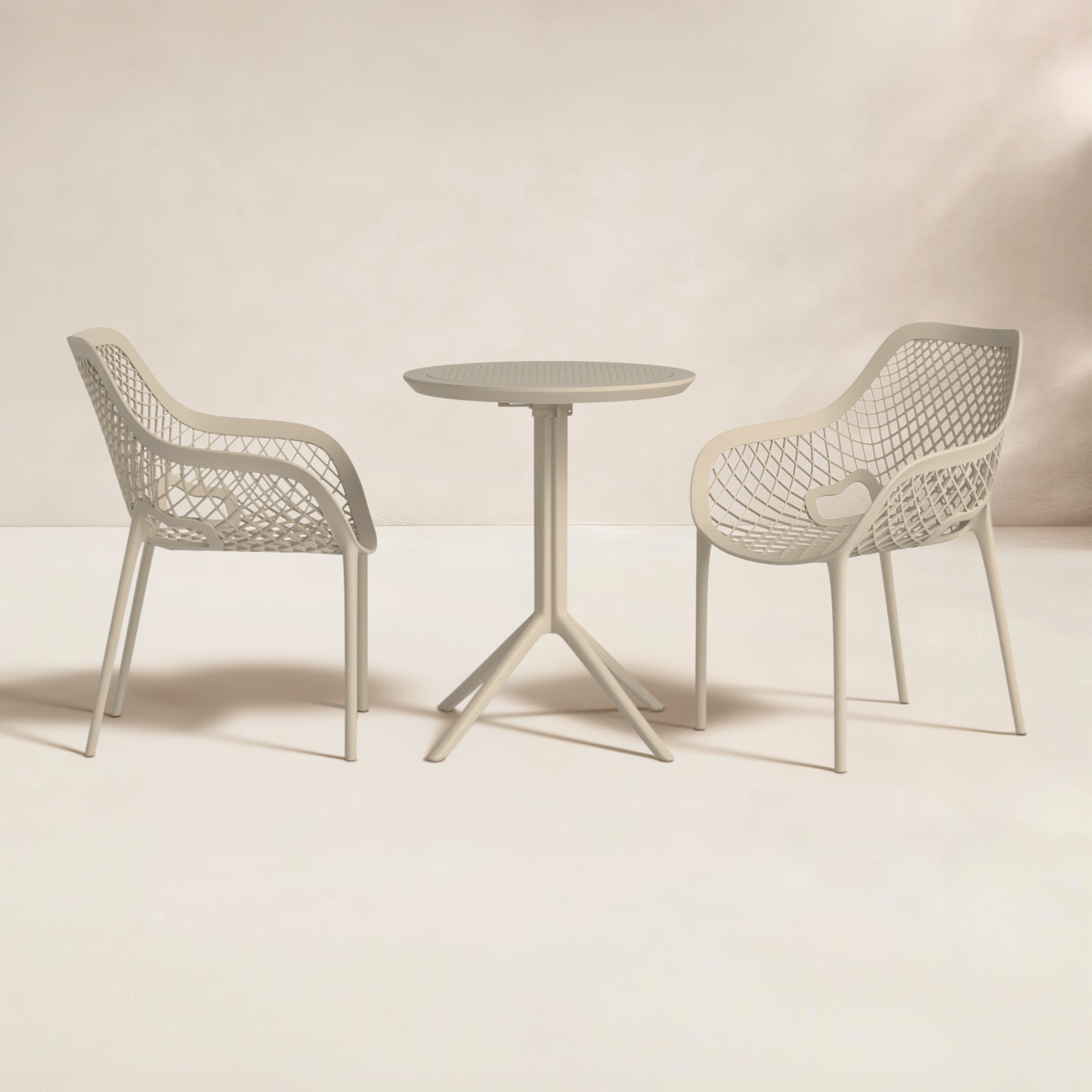 Farrah 24" Patio Bistro Set, Taupe