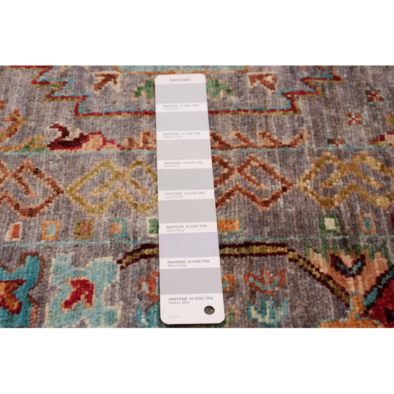 Zanthe One-of-a-Kind 5'8" X 7'11" New Age Wool Area Rug Grey