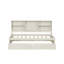 Cadre de lit simple avec tablettes latérales, deux tiroirs et port USB intégré pour une couleur blanc crème