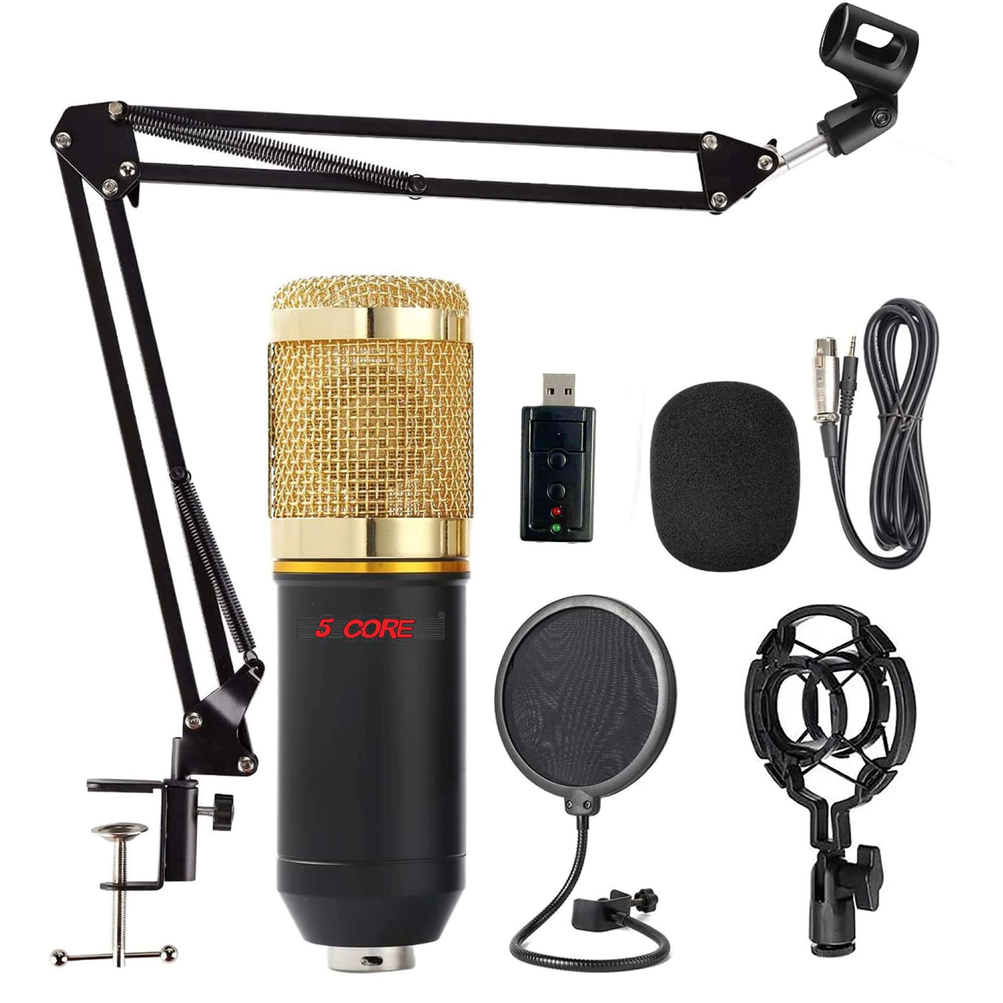 jixopn Podcast Equipment Bundle with BM800 Microphone and V8 Sound Card ...