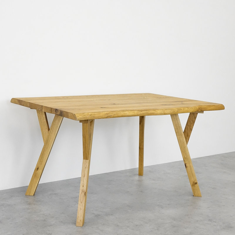 Lesly Oak Solid Wood Dining Table, H75cm x L180cm x W90cm