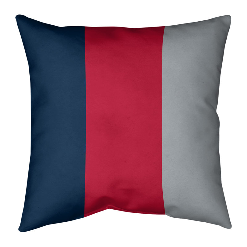 Coussin décoratif , Milieu rouge / Côté argent, 18 po x 18 po, Simili suède