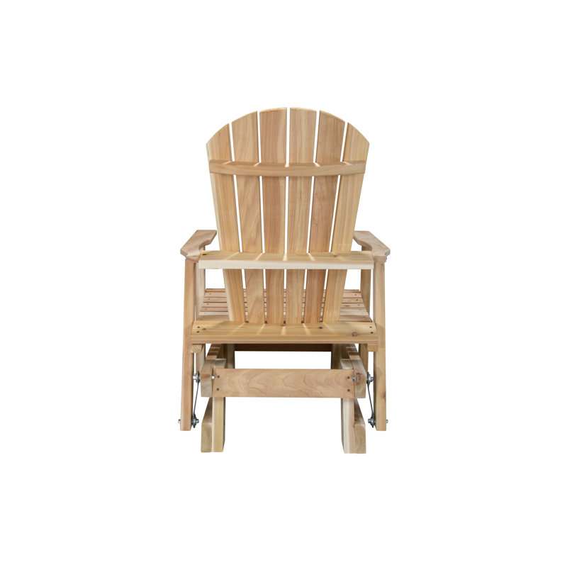 Pavillon de jardin d'extérieur 2 pi. Alajbegu Fauteuil oscillant en cèdre, fabrication Amish, Cèdre naturel (sans teinture)