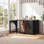 Meuble de cage pour chien, chenil d'intérieur pour chien avec serrure et porte arquée 42,5 po-384241733
