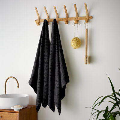 Diamond Geo Sculpted Cotton Bath Sheet Pair