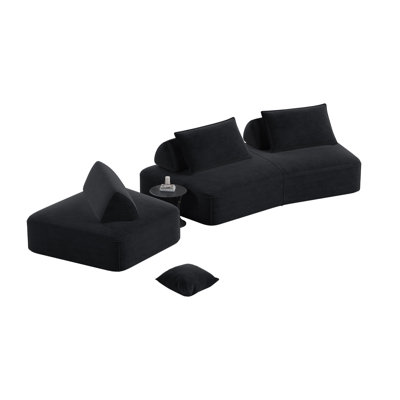 Modern 139" Curved Modular Sectional Sofa