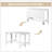 Farmhouse Wood Extendable Dining Table With Drop Leaf For Small Places, White
