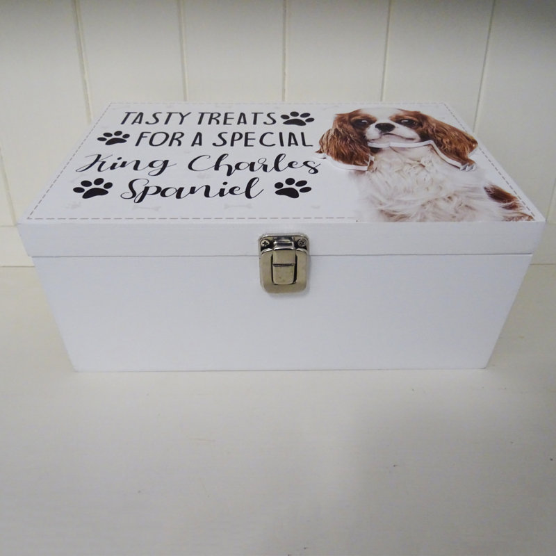 King Charles Spaniel Dog Treat Box Devine Decorative Box