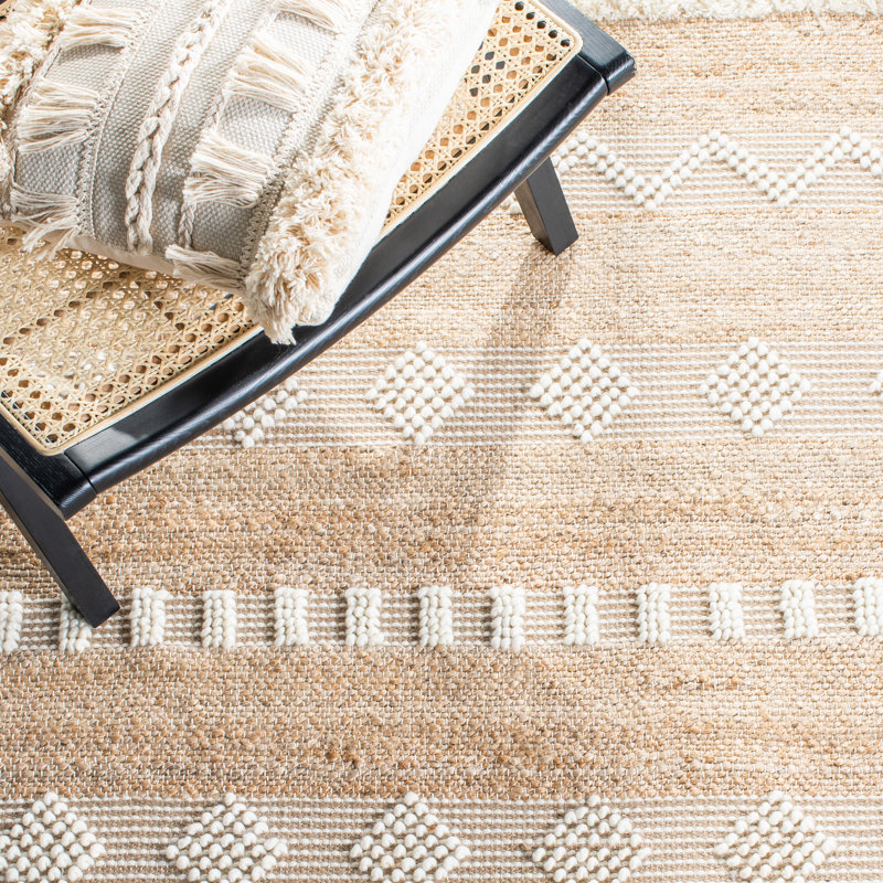 Tapis géométrique tissé à la main Havana, Rectangle 9 pi x 12 pi