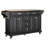 Cambridge Natural Wood Top Kitchen Island With Storage,Kitchen Cart,Coffee Station-1760090091