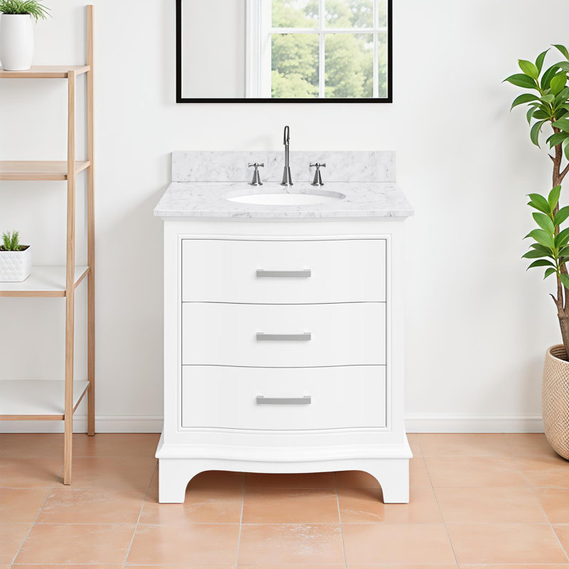 Ensemble de meuble-lavabo simple 30 po Goleta, Blanc