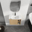 Meuble-lavabo mural 28 po avec lavabo en céramique blanche et porte à fermeture en douceur 28 po-904810762-904810763