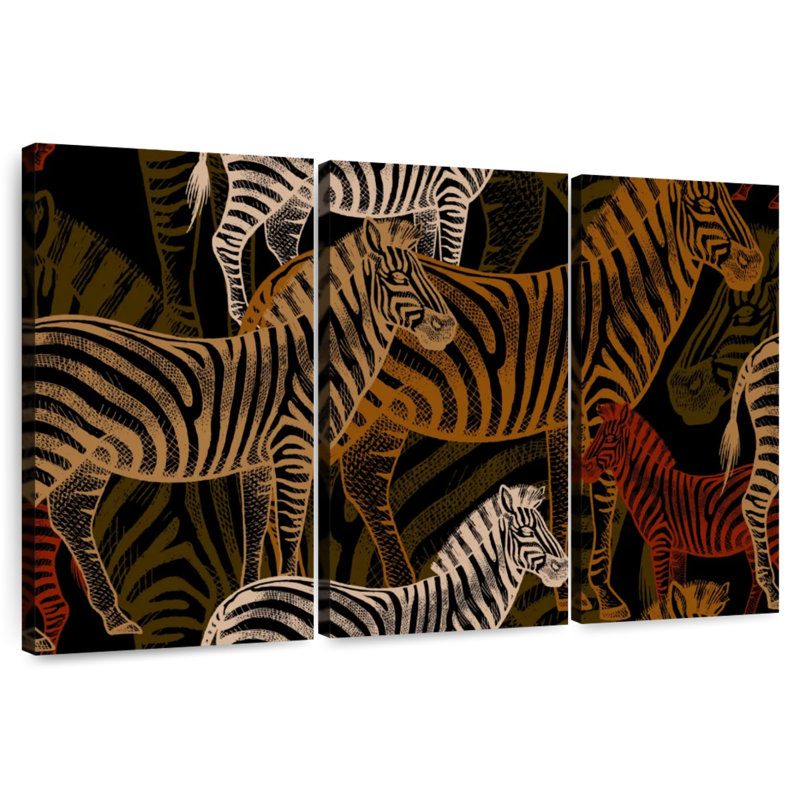 Brampt African Zebras Pattern, 14" H x 23" W