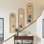 Cloison pliante arquée 67 po avec porte-revues 67 po