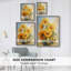 Reproduction encadrée FLORAL Series CDLXVI - bois massif-2052632315