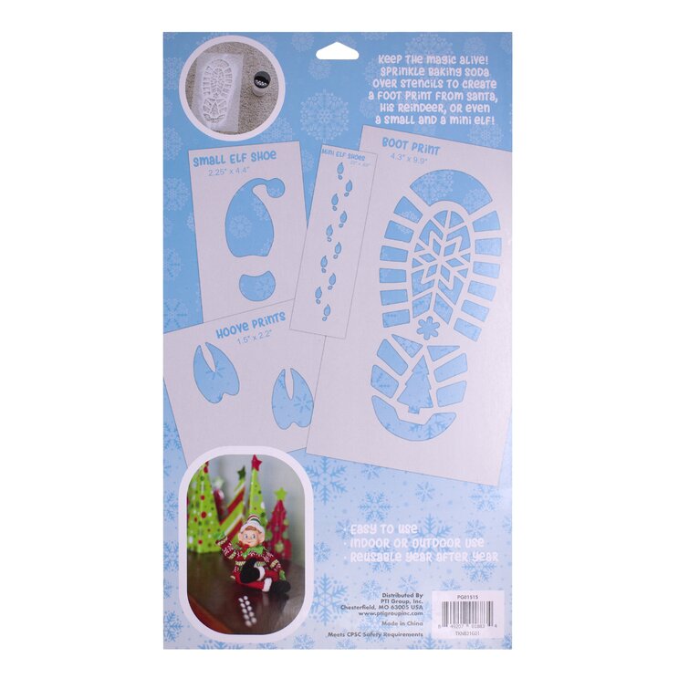 Santa Boot Reindeer and Elf Plastic Stencils The Holiday Aisle