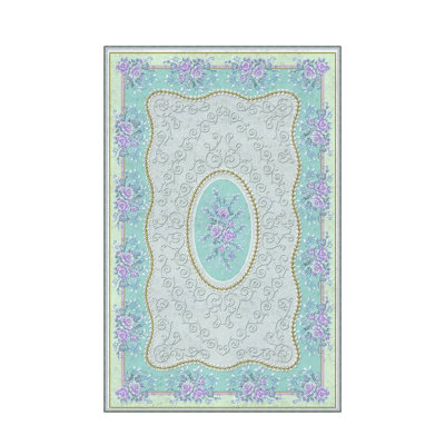 Stylish Woven Carpet, 4 x 6 Feet, 100% Polyester | Antibacterial, 3D Digital Printing, Non-Slip PVC Felt Dot Underside | Machine Washable, 0.4 in Pile Height, Perfect for Living Room & Bedroom Decor