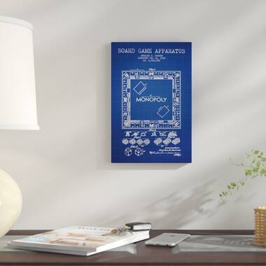 Bless international C. Cecchetti Table Soccer Patent Sketch (Blue Grid) by  Aged Pixel Gallery-Wrapped Canvas Giclée