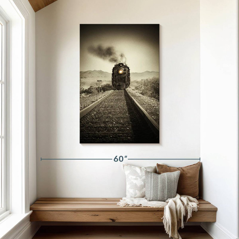Mehar Train Arrival II, 45" H x 30" W