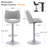 Swivel Faux Leather Upholstered Barstools Adjutable Height Counter Stool with Metal Frame-1724215433