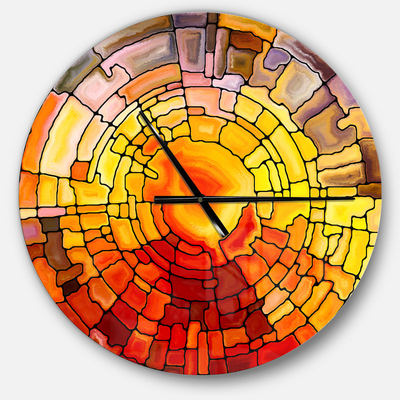 Retour du vitrail - Horloge murale moderne, Grand