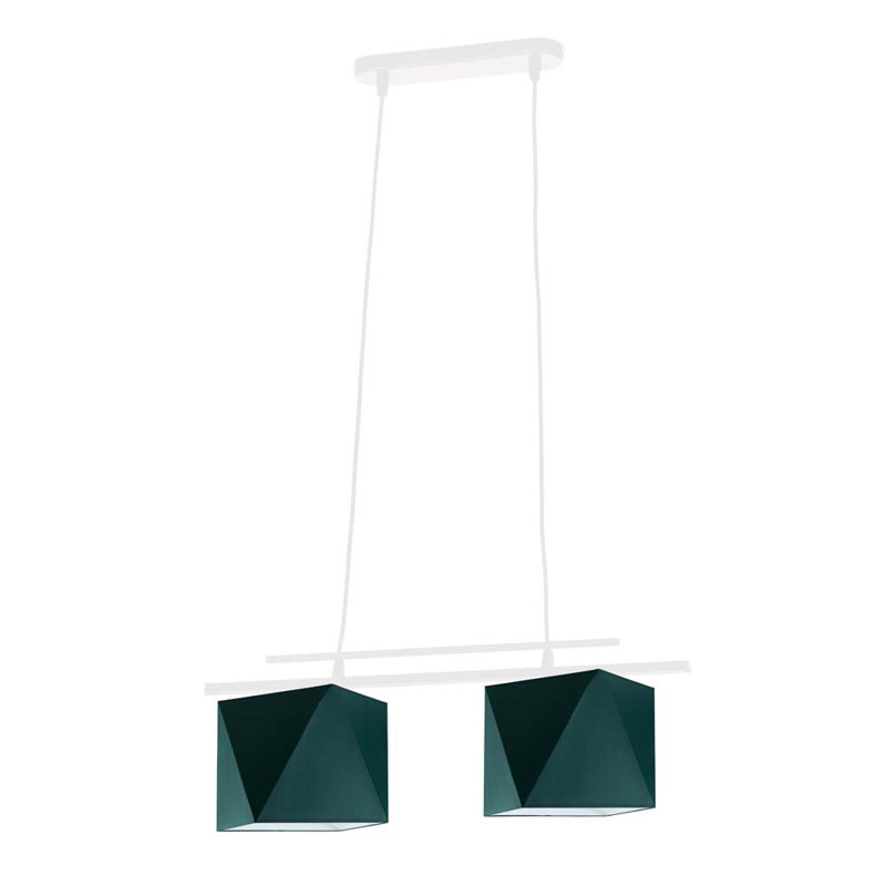 Dendall 2 - Light Kitchen Island Pendant, Green, White