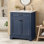 Meuble-lavabo simple 28 po avec comptoir en céramique et armoire de rangement à double porte