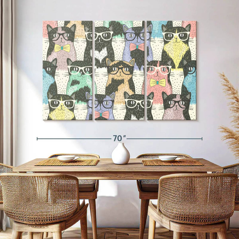 Cool Cats, 42" H x 65" W