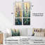 «Herbal Serenity In Green Pastels Impressionist», ensemble d'art mural sur toile florale de 6-367015647-367015646