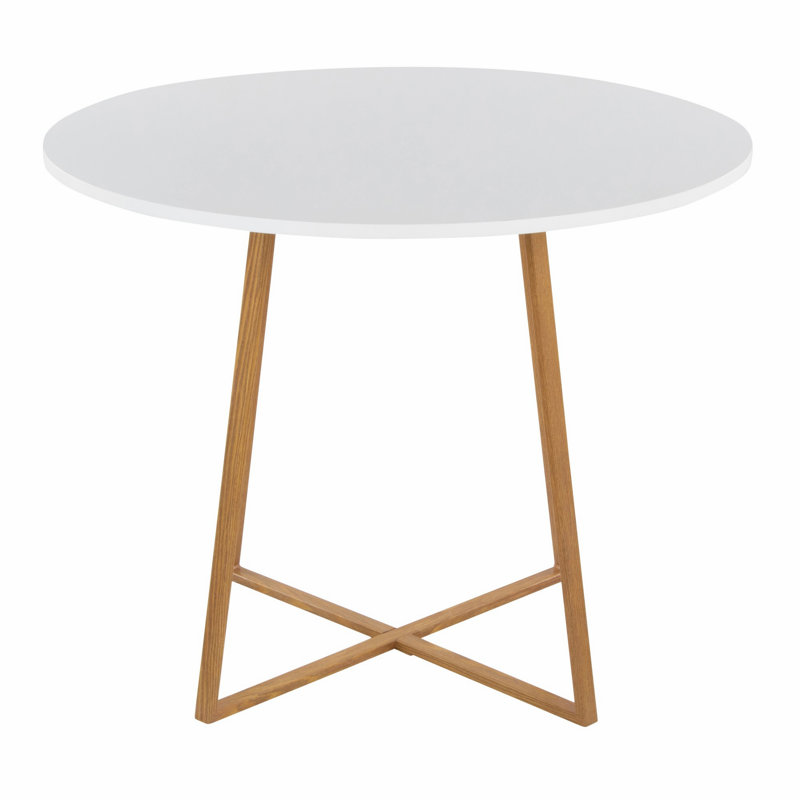 Table de salle à manger avec base en métal et plateau en panneau de fibres à densité moyenne trempé transparent
