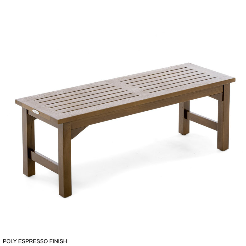 Veranda Teak Patio Bench, 16.5" H x 59.25" W x 15.75" D
