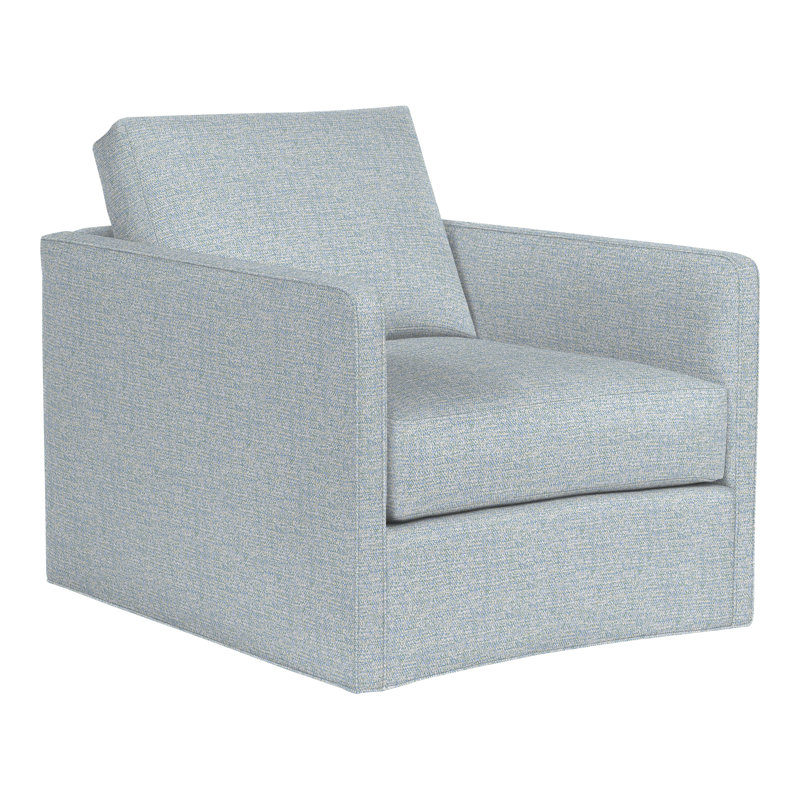 Chaise pivotante Wynne, Périglé doux au toucher céruléen