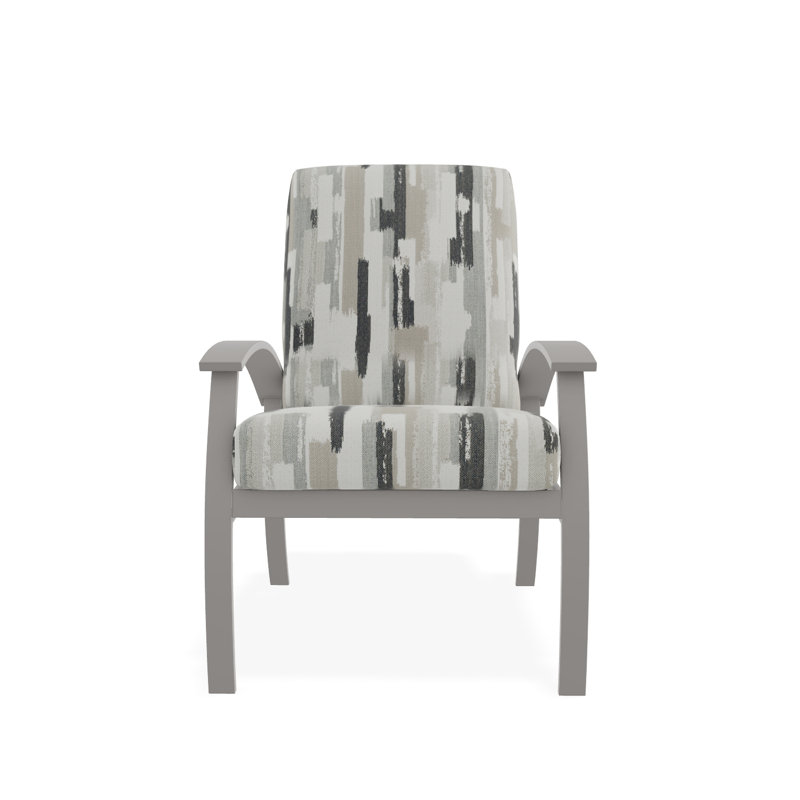 Belle Isle Outdoor Lounge Chair, Restore Indigo, Warm Gray