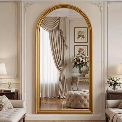 Miroir pleine longueur arqué de style rétro