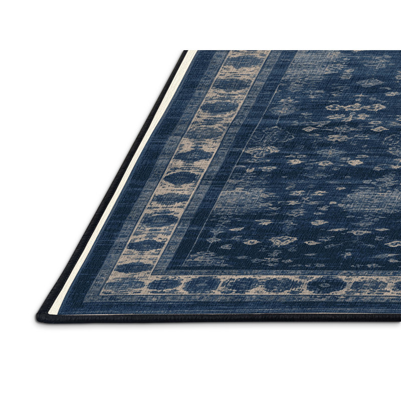 Machine Washable Overdyed Gray Area Rug, Rectangle 2' x 3'