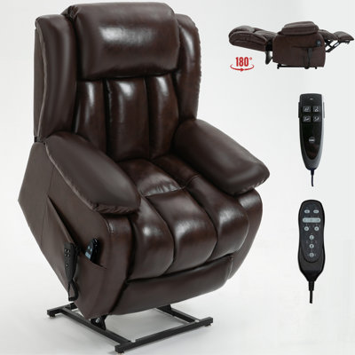 Dual Motor Infinite Position Electric Power Lift Recliner Chair with Vibration Massage and Lumbar Heating, Ideal for Comfort and Relaxation