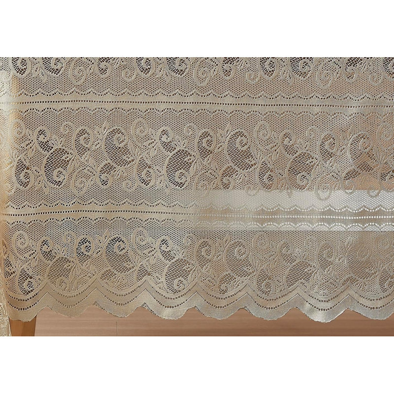 84 Inches Vintage Gold Rectangular Tablecloth For Rustic Dining Table Décor, Gold, 84" L x 60" W