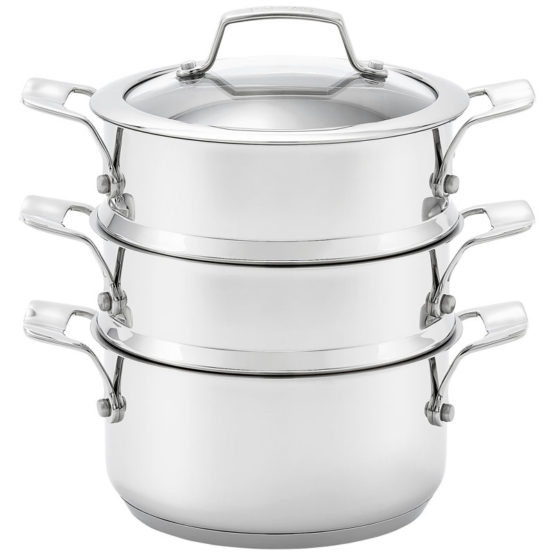 Stellar Steamers Stainless Steel (18/10) Steamer Basket with 18cm Diameter, 24cm H x 16cm W x 16cm D