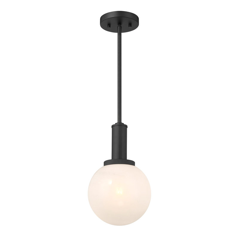 Luminaire suspendu 1 lumière Edmiston, Noir