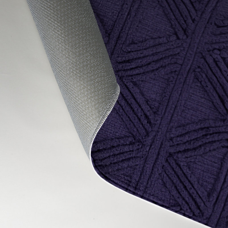 Trellis Purple Indoor and Outdoor Area Rug, Rectangle 9' x 12'