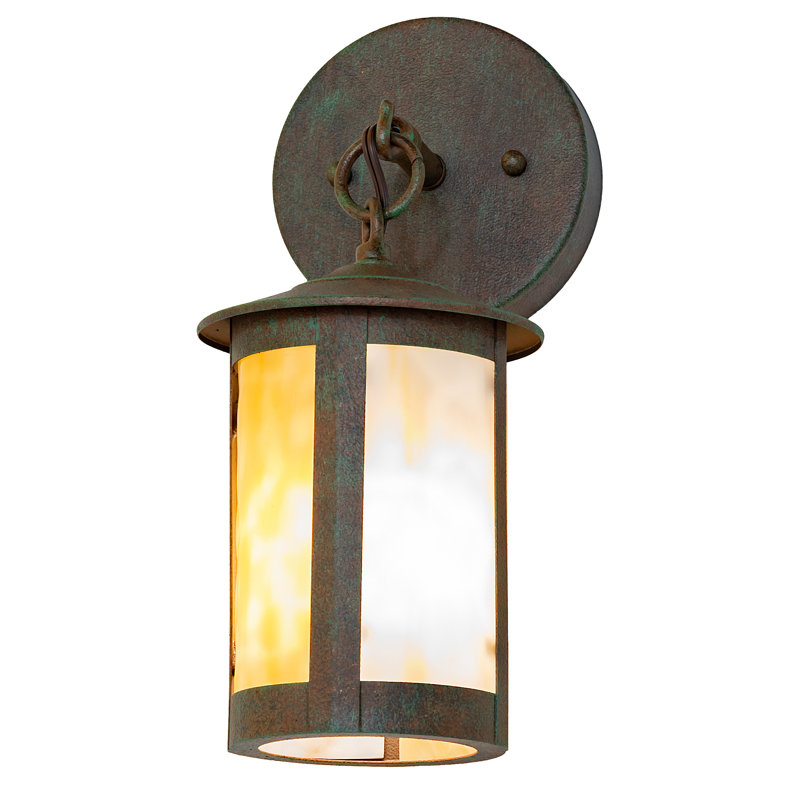 Rustic Lodge Solid Brass Armed Sconce