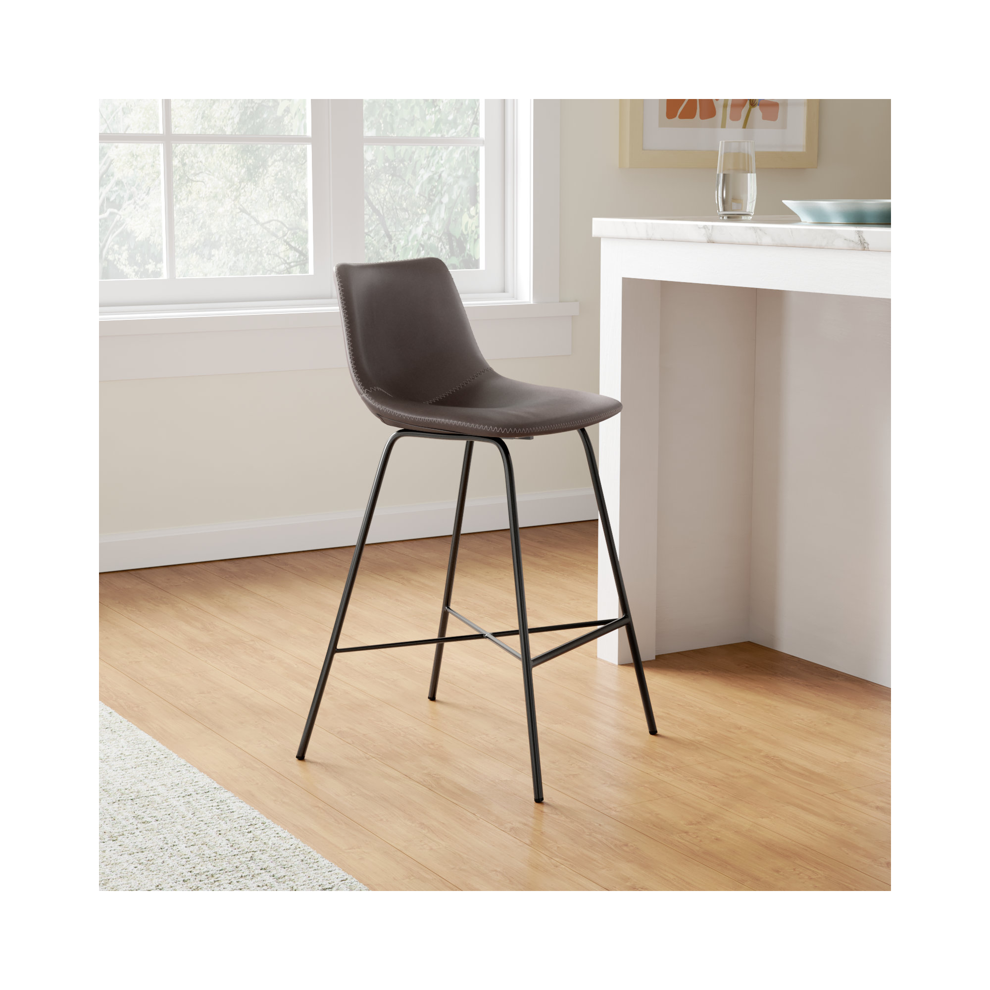 Paxton 24" Counter Height Stool, Brown