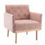 Fauteuil en velours avec pieds en métal-1291462247