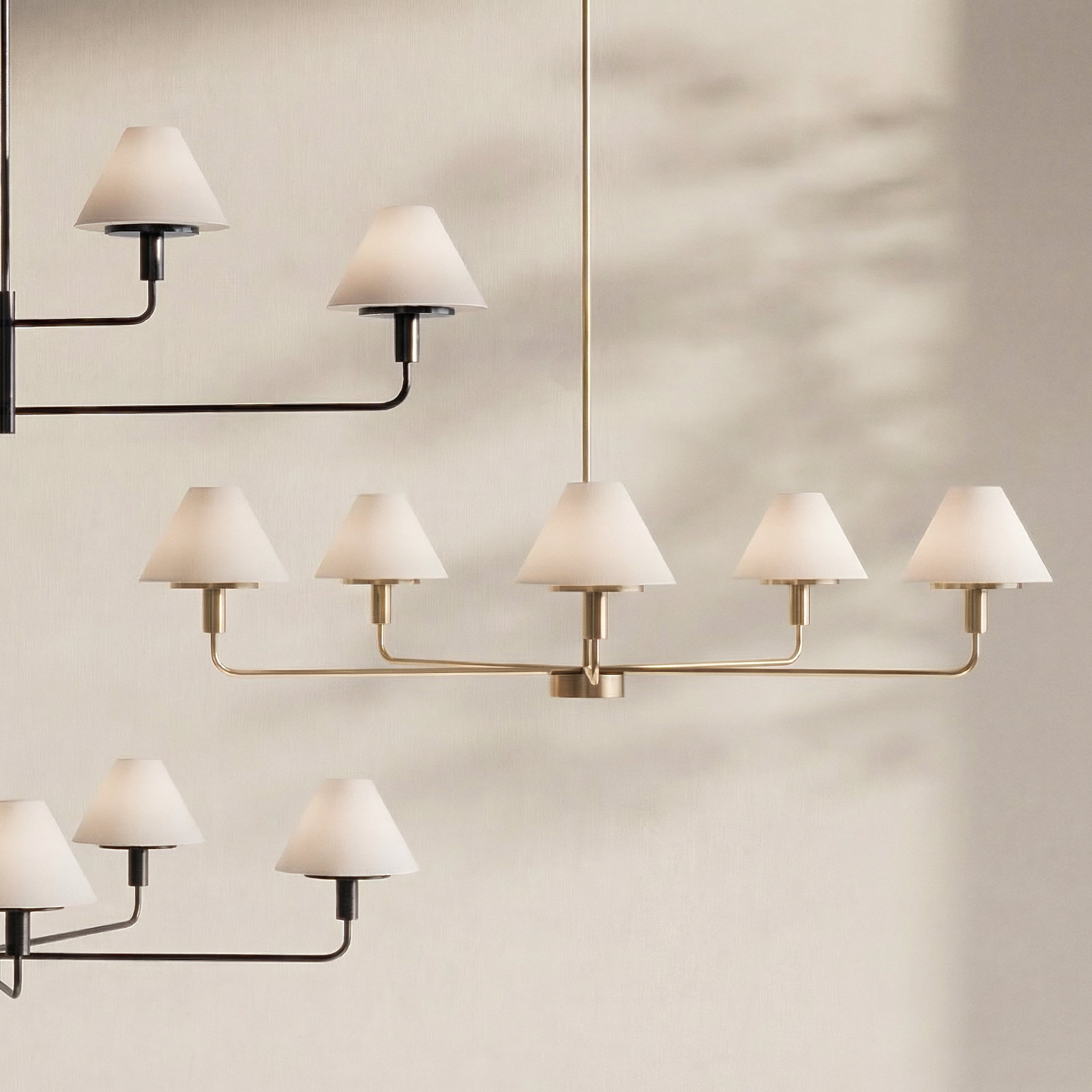 Kristin 5-Light Chandelier, Satin Brass