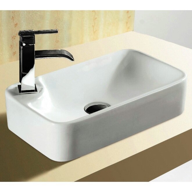 Caracalla Ceramica 11.02'' Glossy White Ceramic Rectangular Bathroom ...