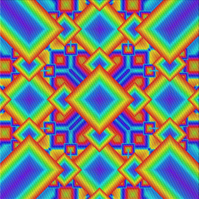 Tapis abstrait bleu / jaune